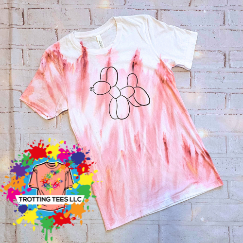 Line Art Balloon Dog Tie Dye